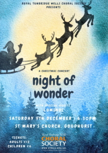 Publicity image for Night of Wonder concert – stylized Father Christmas sleigh